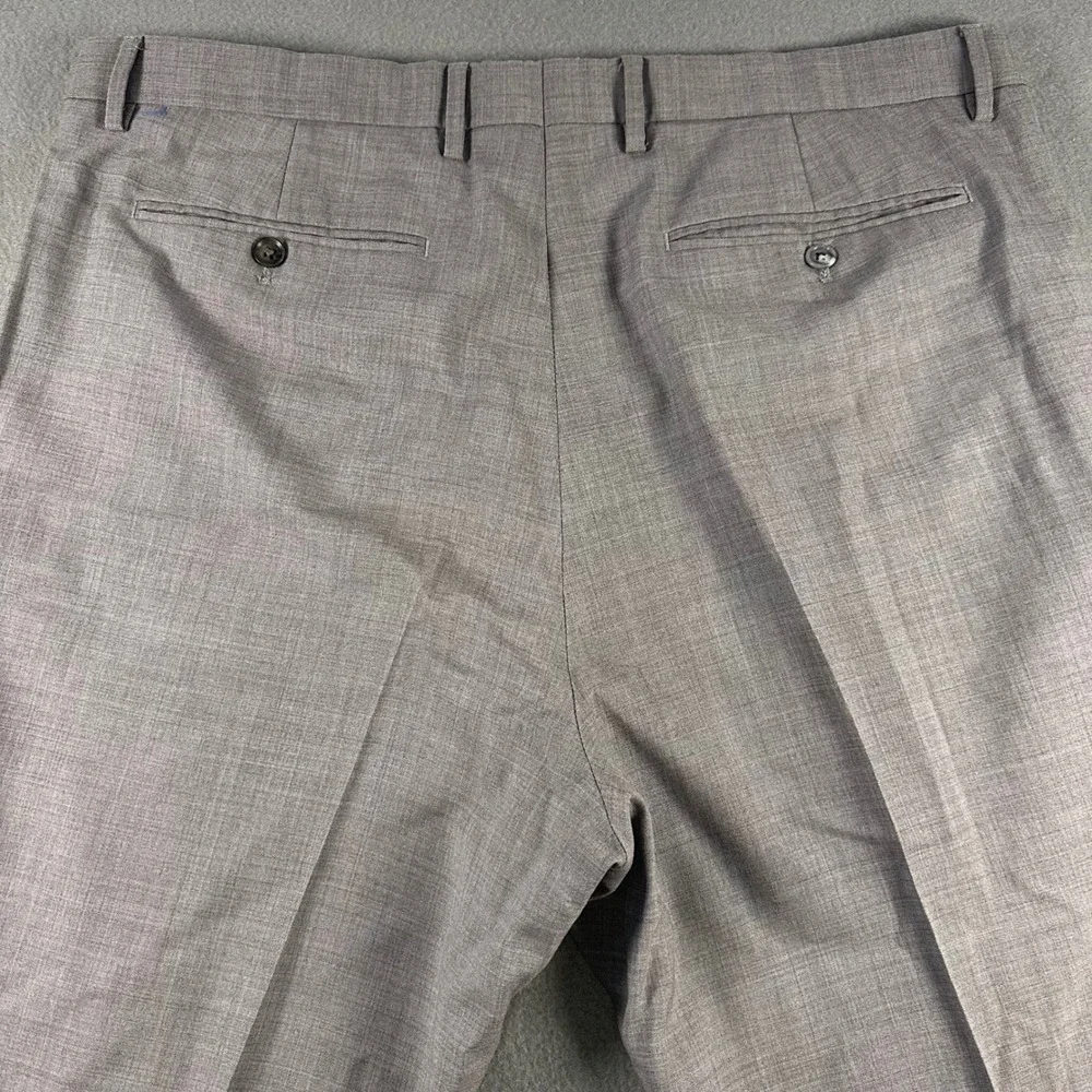 Banana Republic Mens 38x32 Tailored Slim Fit Dress Pants Gray Flat Front Trouser